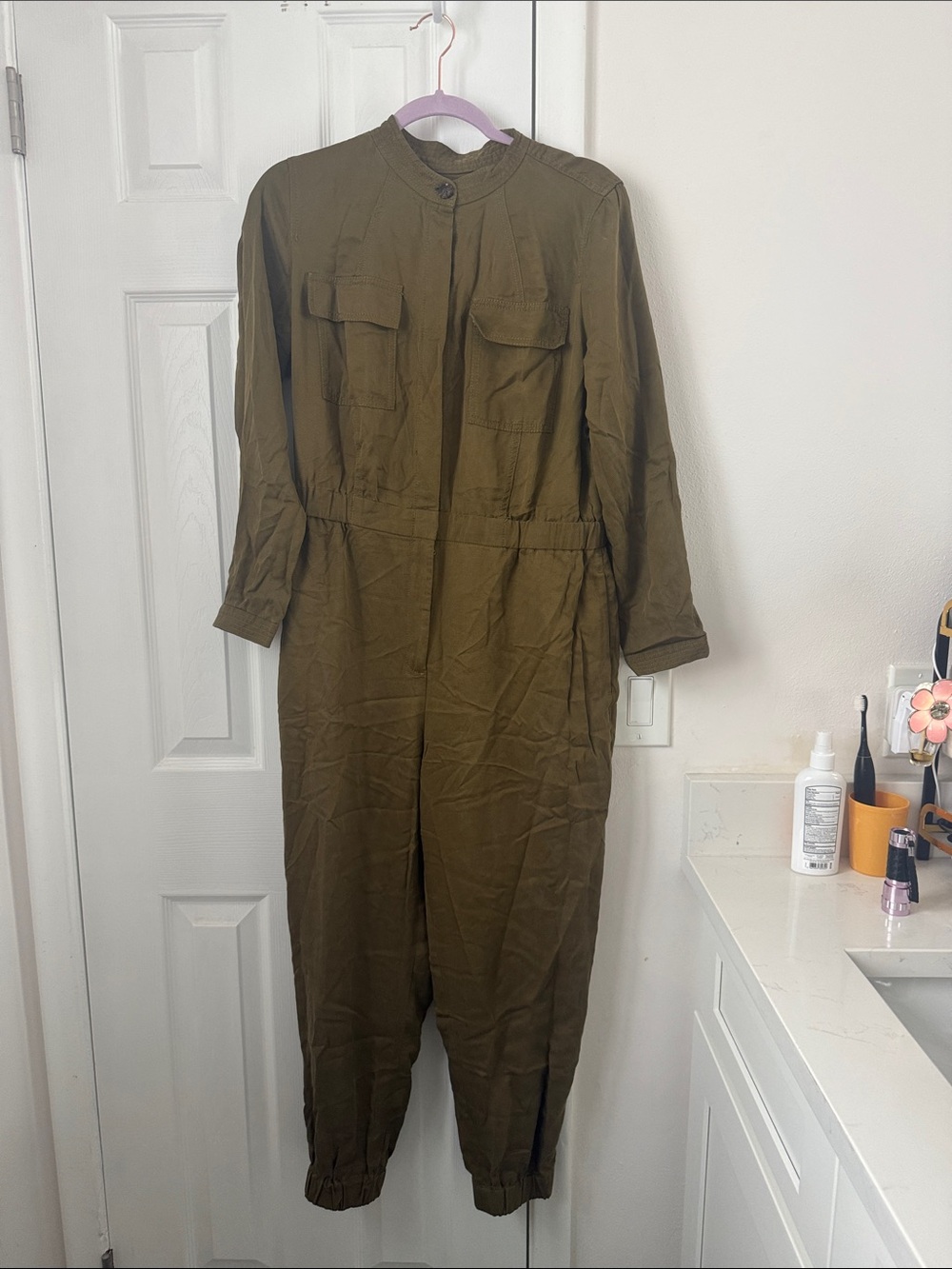 Banana Republic Olive Green Utility Jumpsuit